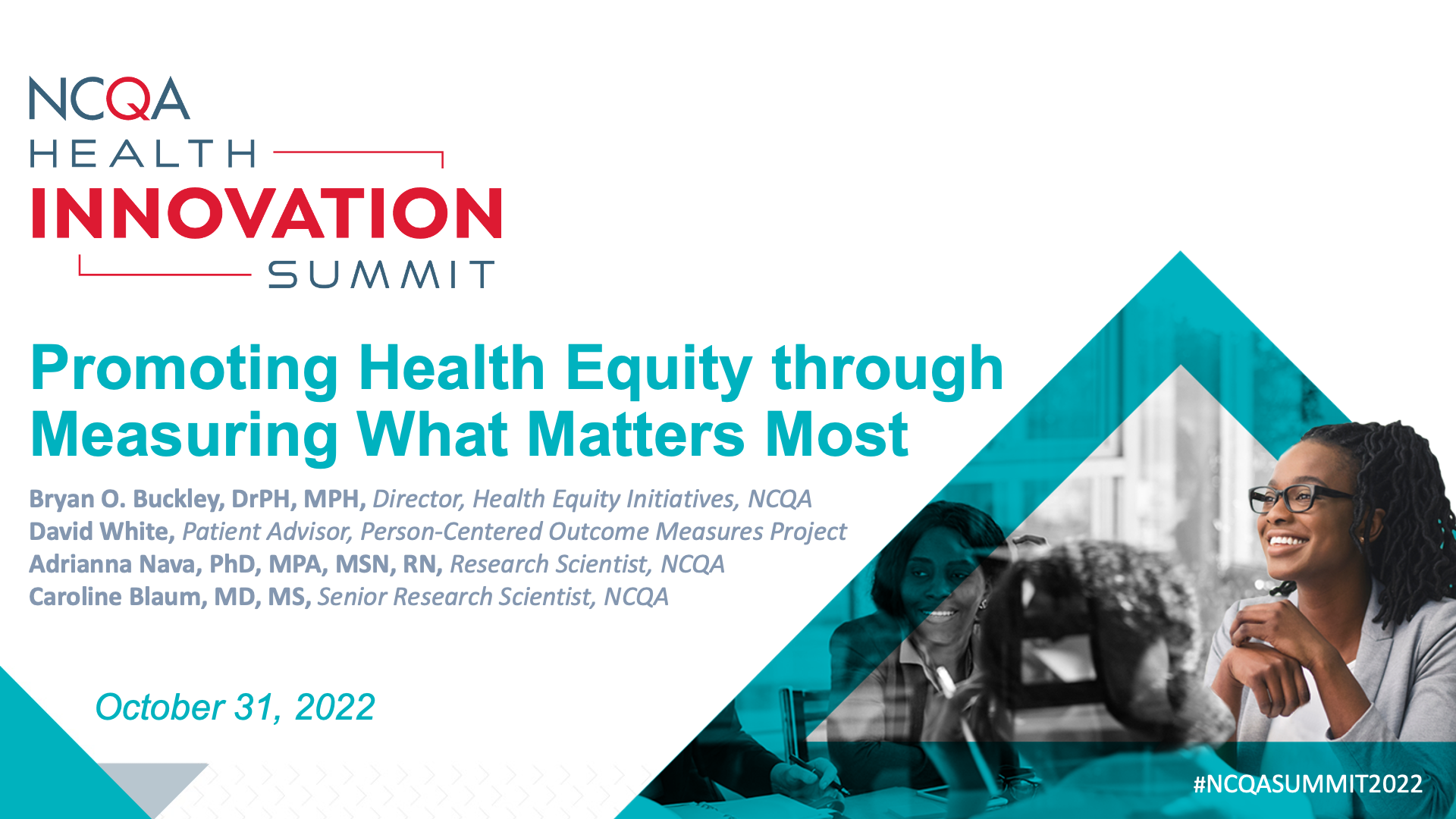 NCQA 2022 Health Innovation Summit Session Promoting Equity by
